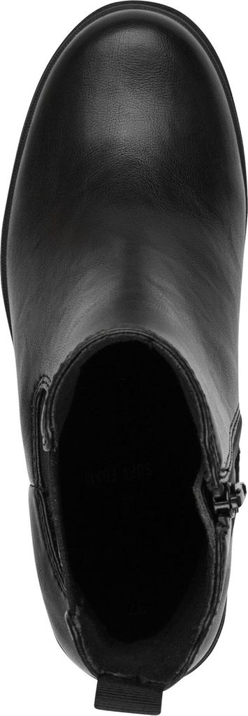 s.Oliver Damen Stiefelette Chelsea Boot mit Plateau und Blockabsatz 5-25431-45, Größe:40 EU, Farbe:Schwarz