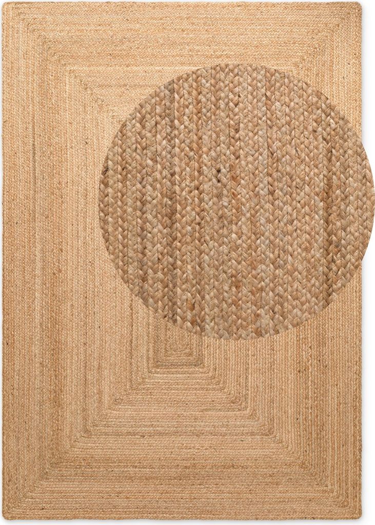 Dywan jutowy do salonu 120x170cm,dwustronny naturalny Zdjęcie produktu 