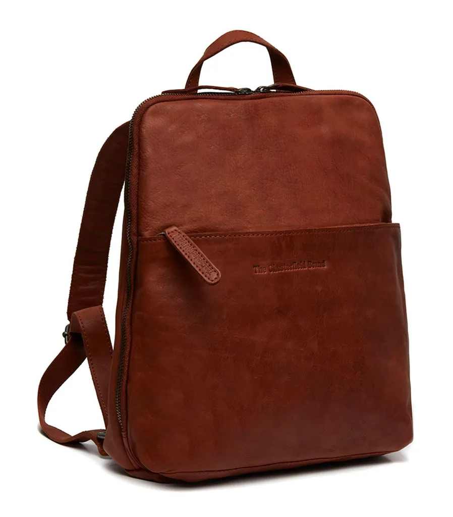 Zaino in Pelle per Tempo Libero Bern Cognac | The Chesterfield Brand
