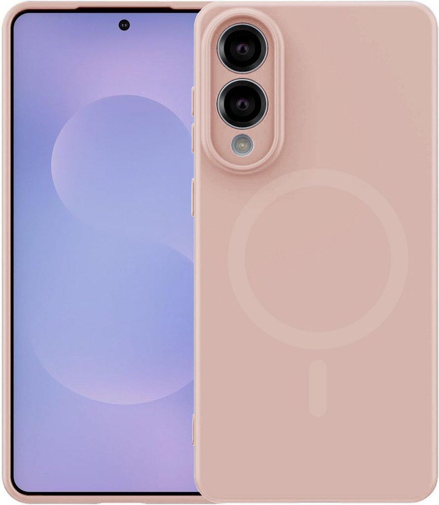 Stravo Silikonhülle für Samsung Galaxy S25 Edge – MagSafe kompatibel, schlank & leicht, stoßfest, Anti-Fingerprint – Rosa