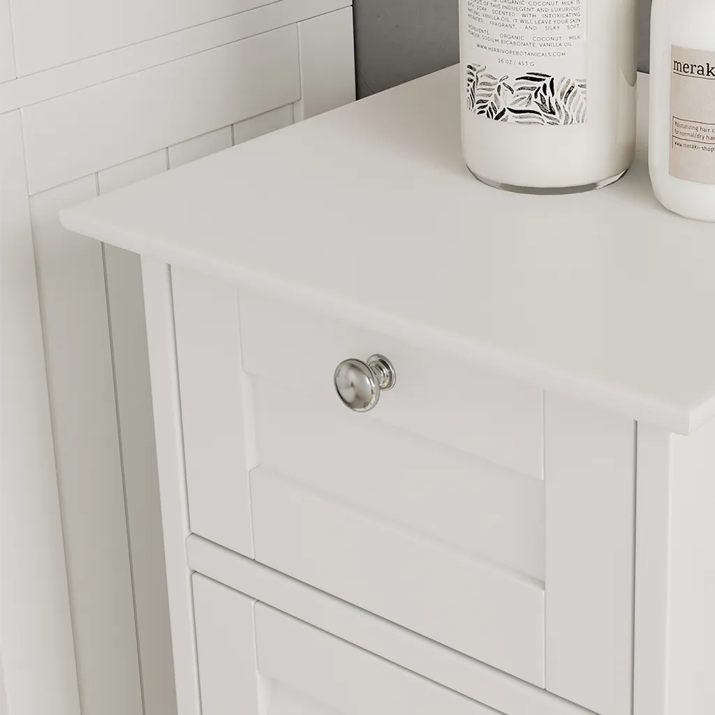 Meuble de rangement blanc Vicco Riad 32x87cm robuste et design moderne