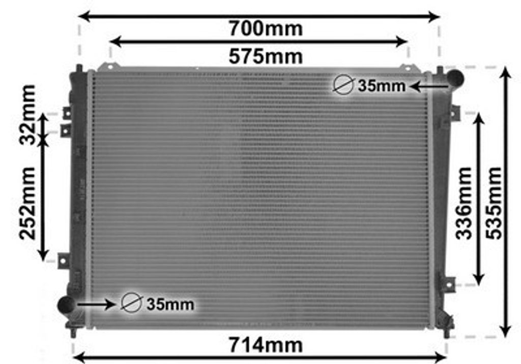 VAN WEZEL 83002162 Kühler Wasserkühler Motorkühler für KIA Produktbild 