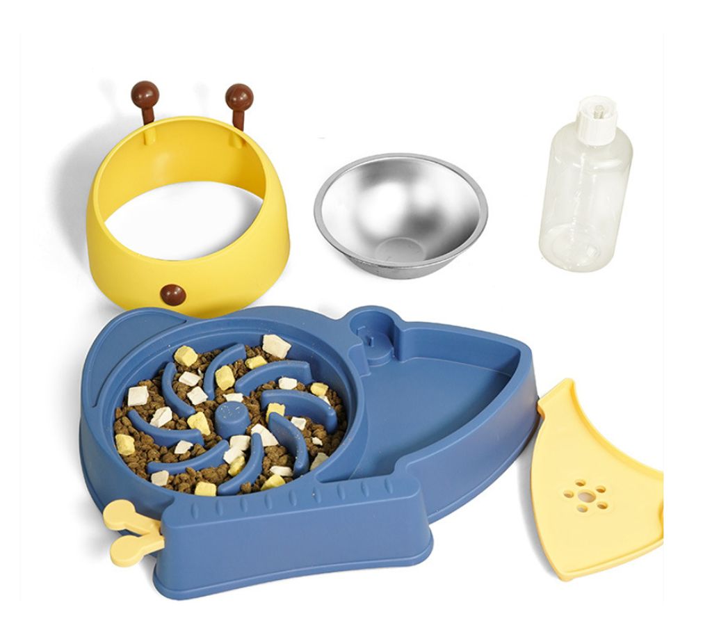 AquaPet 2in1 Napf - Automatischer Wasserspender für Hunde und Katzen (Blau)
