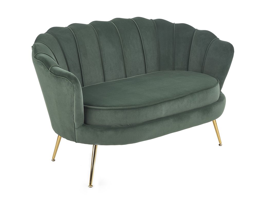 Halmar Sofa Amorinito XL - dunkelgrün / gold Produktbild 