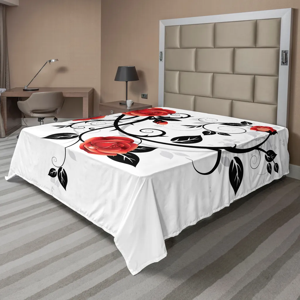 Lenzuolo Matrimoniale ABAKUHAUS Gotico Rose 260x228 No Stiro