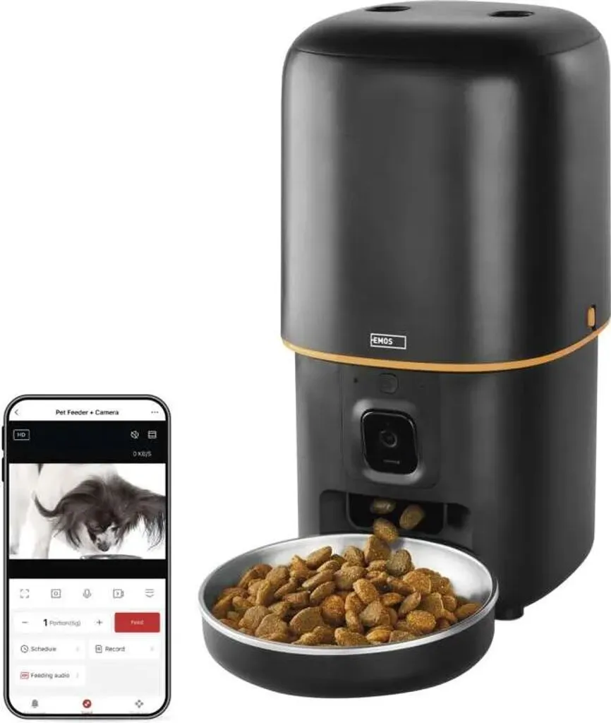 Nourrissez votre animal à distance WiFi Distributeur 4L avec Caméra