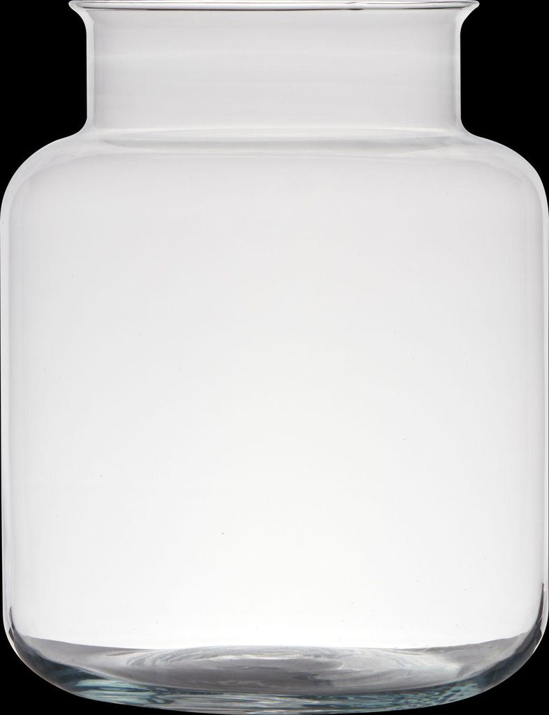 INNA-Glas Windlicht Kerzenhalter Karin Earth aus Glas, recycelt, klar, 24cm, Ø17cm - Kerzenständer