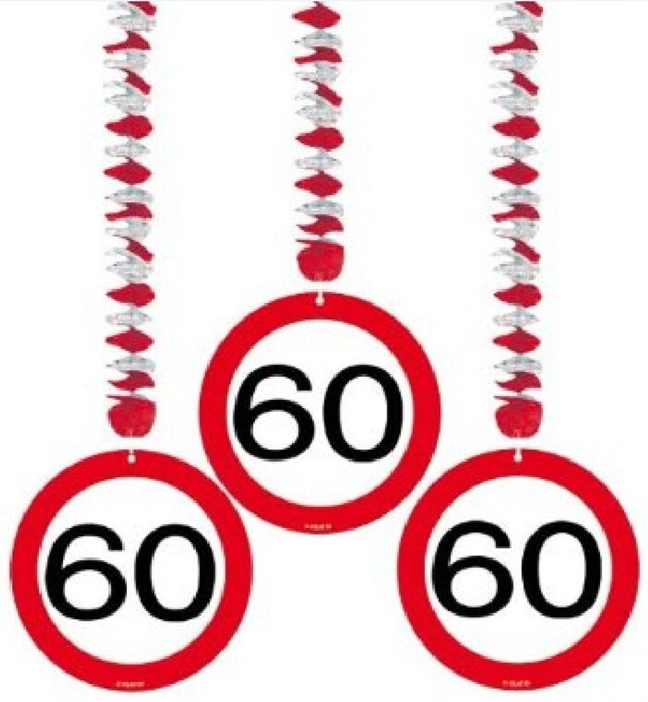 60. Geburtstag Verkehrsschild Rotorspiralen Produktbild 