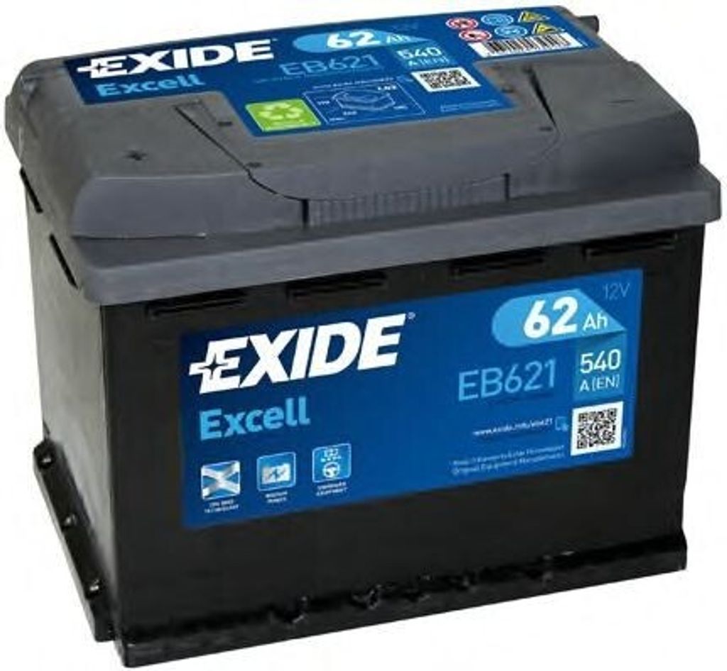 Exide EB621, Plombierte Bleisäure (VRLA), 62 Ah, 12 V, 540 Produktbild 