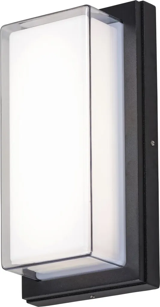 Lampe Murale LED Rectangulaire Noire Andorra 12W pour Façade Jardin