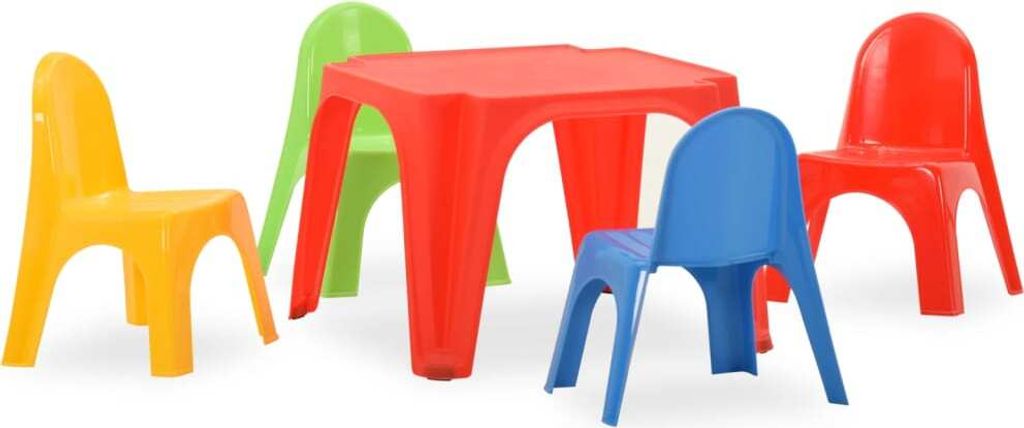 vidaXL Ensemble table et chaises pour enfants PP Image du produit 