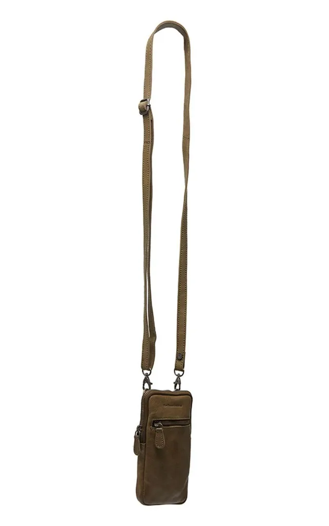 Sacoche de Voyage pour Téléphone Salta Cuir Olive Pratique et Compact