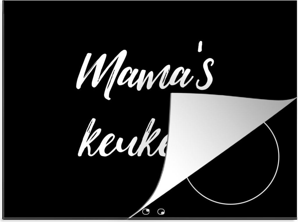 KitchenYeah Herdabdeckplatte Mutters Küche - Zitate - Sprichwörter - Mutter - Kochen , 59x51cm, Küche Deko, Glaskeramikkochfeld Herdabdeckung,...