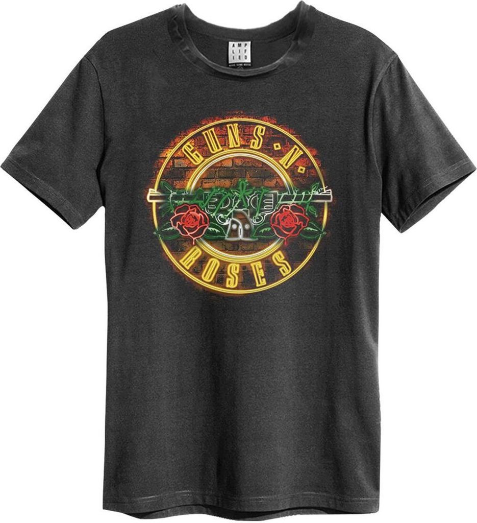 Amplified - "Neon Sign" T-Shirt für Herren/Damen Uni GD1648 (XXL) (Holzkohle)