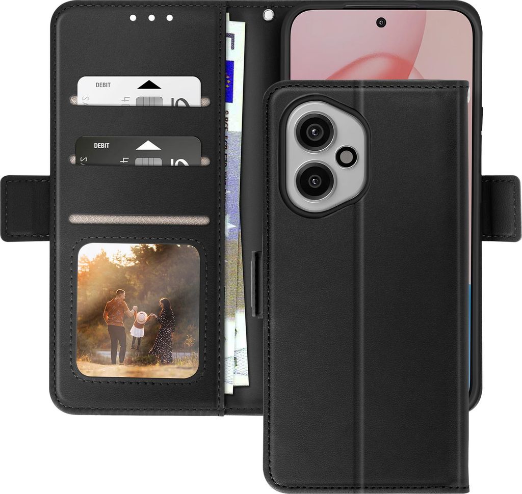 Abeel, Honor 400 RFID-Portemonnaie mit Kartenschlitzen, Schwarz