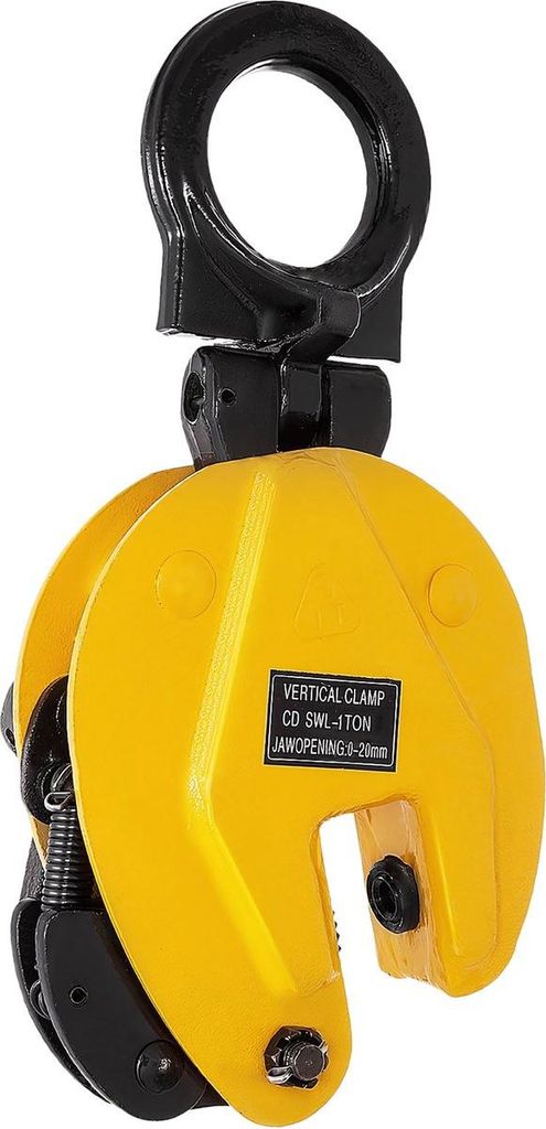Industrielle Vertikale Plattenklemme – Stahl – 1T / 2200lbs WLL – Für schwere Hebearbeiten