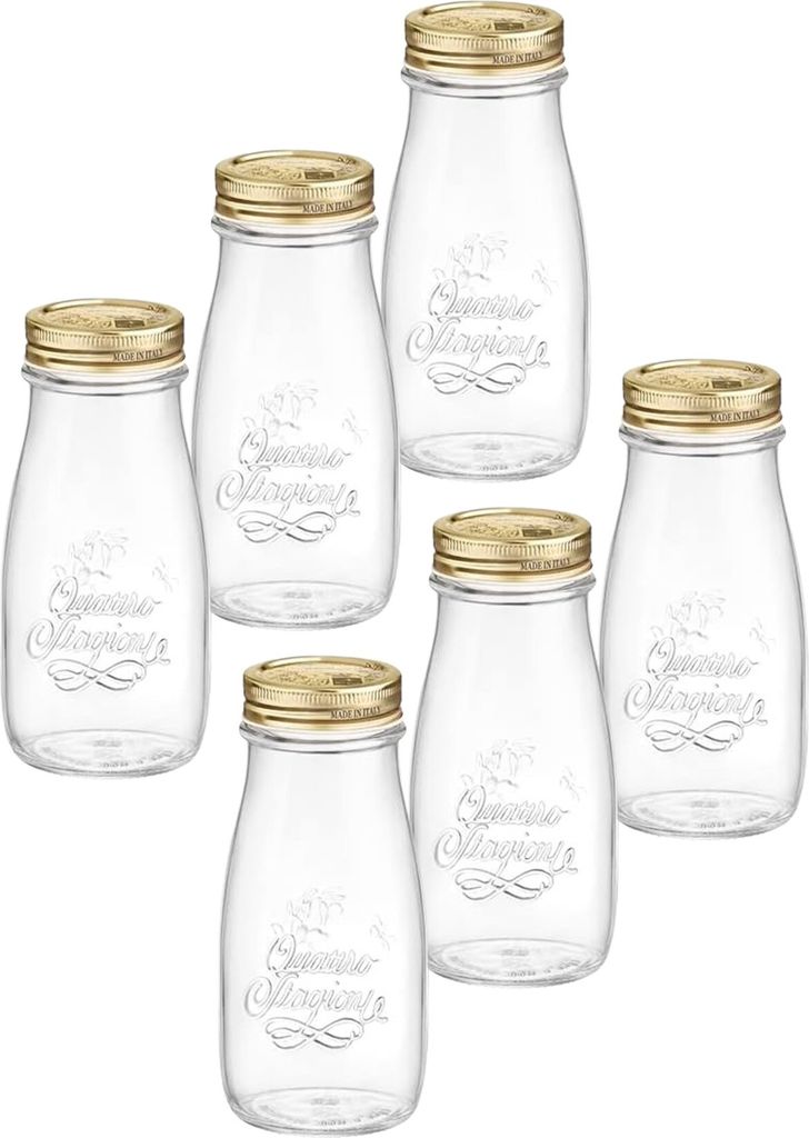 Glas Flaschen Quattro Stagioni 400ml - 6 Stück - Produktbild 