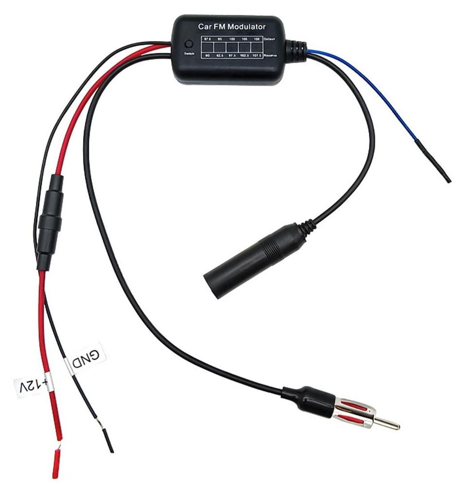 FM-Modulator Bluetooth 5.0, 12V, 76-108 MHz, 55x30 mm, mit Kabel