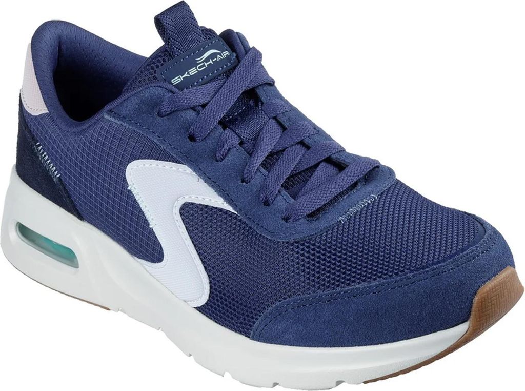 Skechers - Damen Sneaker "Skech-Air Court Air Wave", Wildleder FS11255 (36 EU) (Marineblau/Weiß)