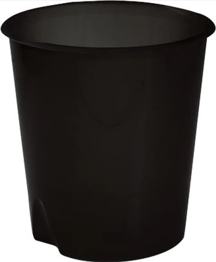 Poubelle de Bureau Ronde Fellowes E020NE en Plastique Noir Résistant