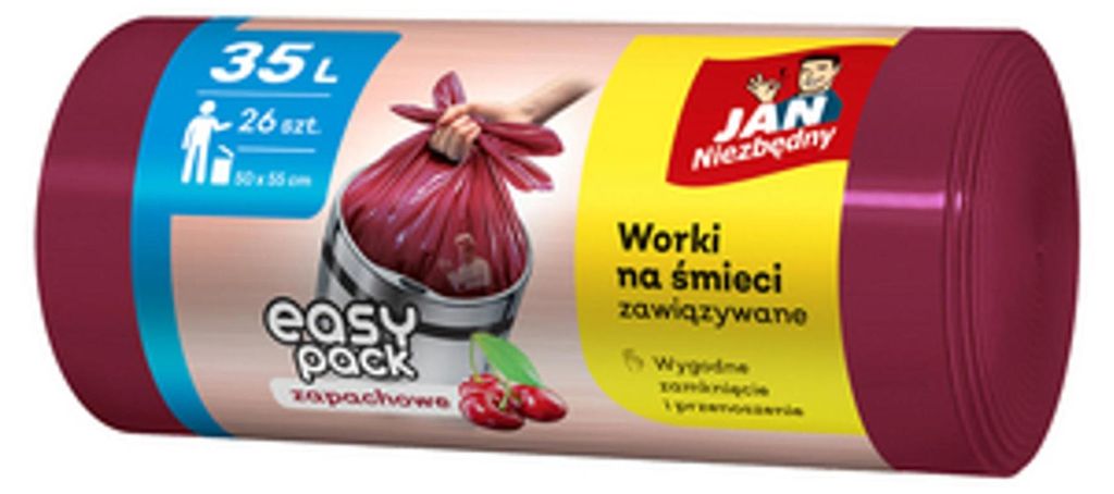Jan Niezbędny Worki na śmieci Easy-pack Wiśnia 35 L 26 szt. Zdjęcie produktu 