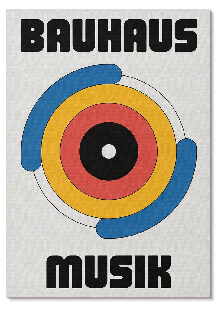 POSTER - 21x29 cm (A4) - Ice - Bauhaus-Stil, Kreise, kräftige Farben, Modernität - Wandbild für Wohnzimmer Schlafzimmer & Flur, Modernes Poster ...