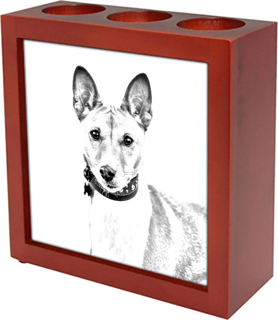 Basenji, Kongo-Terrier - Stifthalter mit Hund, Schreibtischorganizer mit Aufdruck, personalisierte Schreibtischdekoration der Marke Art-Dog