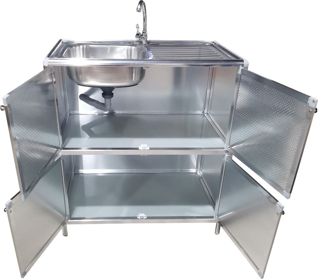 Spüle mit Abtropfläche und Unterschrank für Outdoorküche Produktbild 