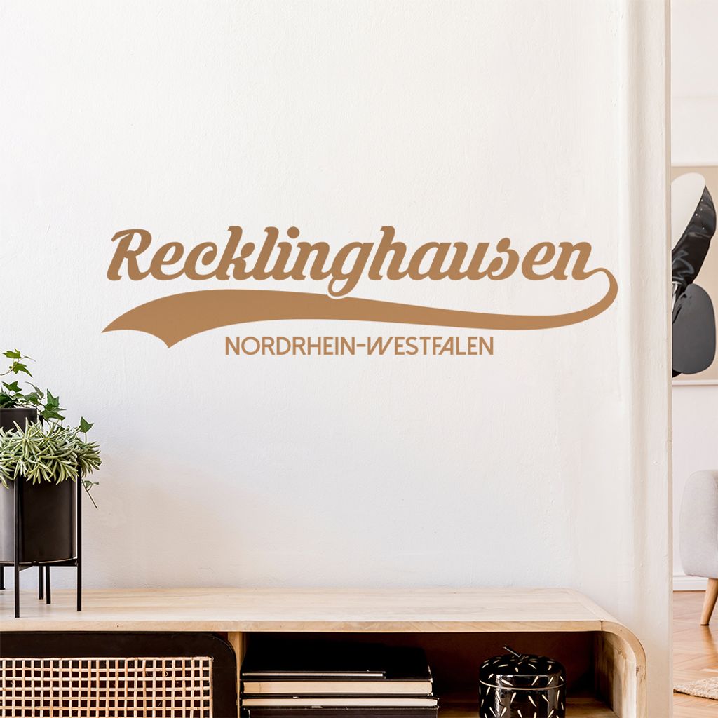 Recklinghausen NRW Wandtattoo Wandaufkleber Wall Sticker - Dekoration, Küche, Wohnzimmer, Schlafzimmer, Badezimmer