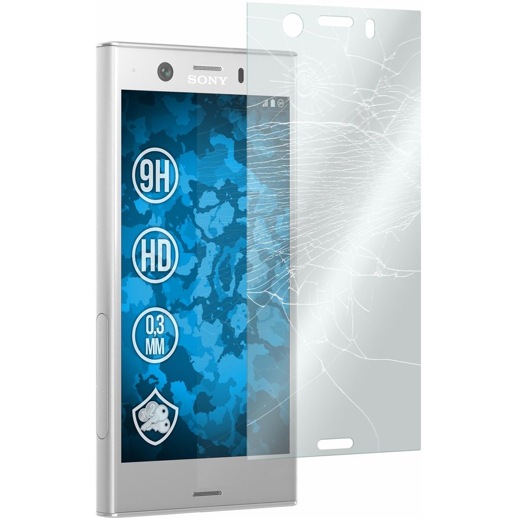 3er-Pack PhoneNatic Glas-Folie klar kompatibel mit Sony Xperia XZ1 Compact - Panzerglas für Xperia XZ1 Compact