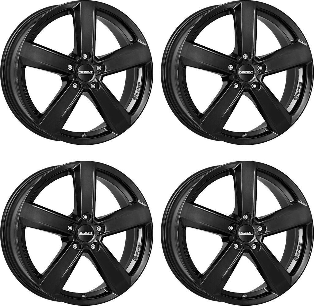 4x DEZENT Felge TU black 7x17 ET45 5x112 TTUY8BA45E kompatibel mit Cupra ATECA