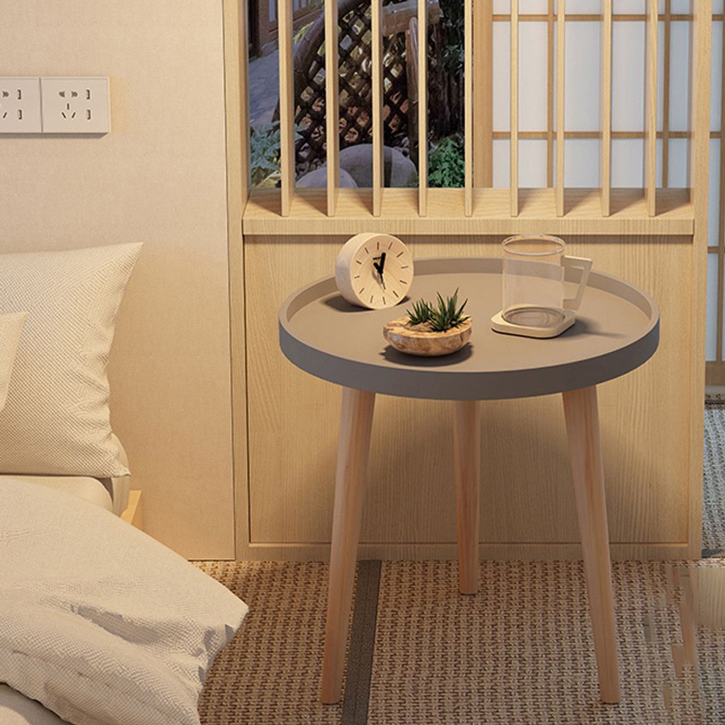 360Home Nachttisch Couchtisch ablage Grau A-40cm Produktbild 