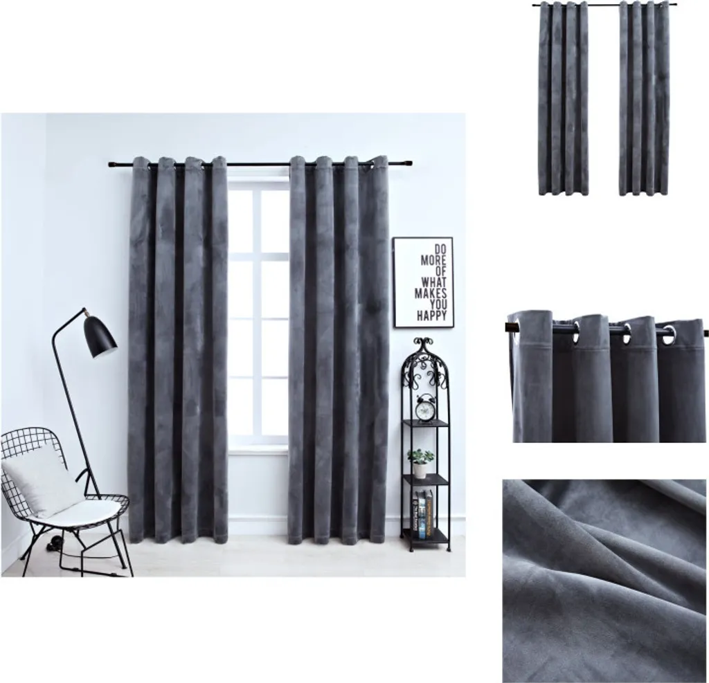 SNITIE Tende in velluto lunghe 160 cm con passacavi, super