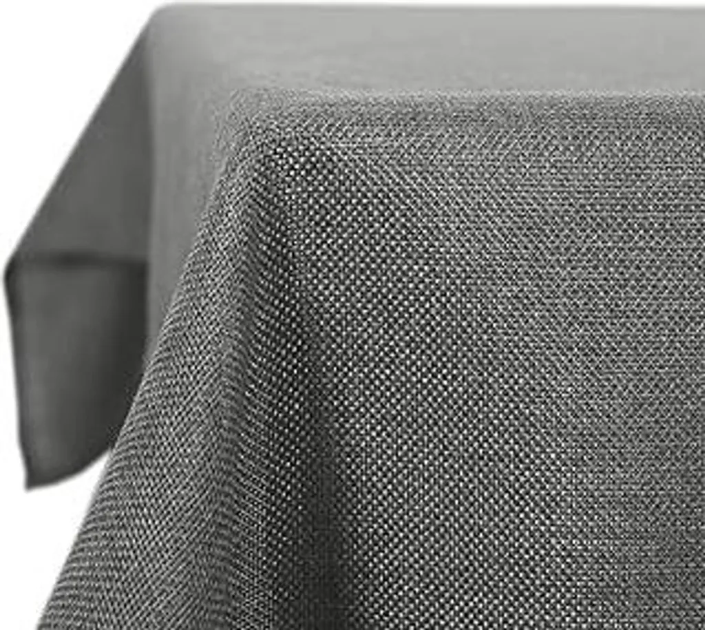 Tovaglia Deconovo Effetto Lino Grigio 130x220 cm Idrorepellente