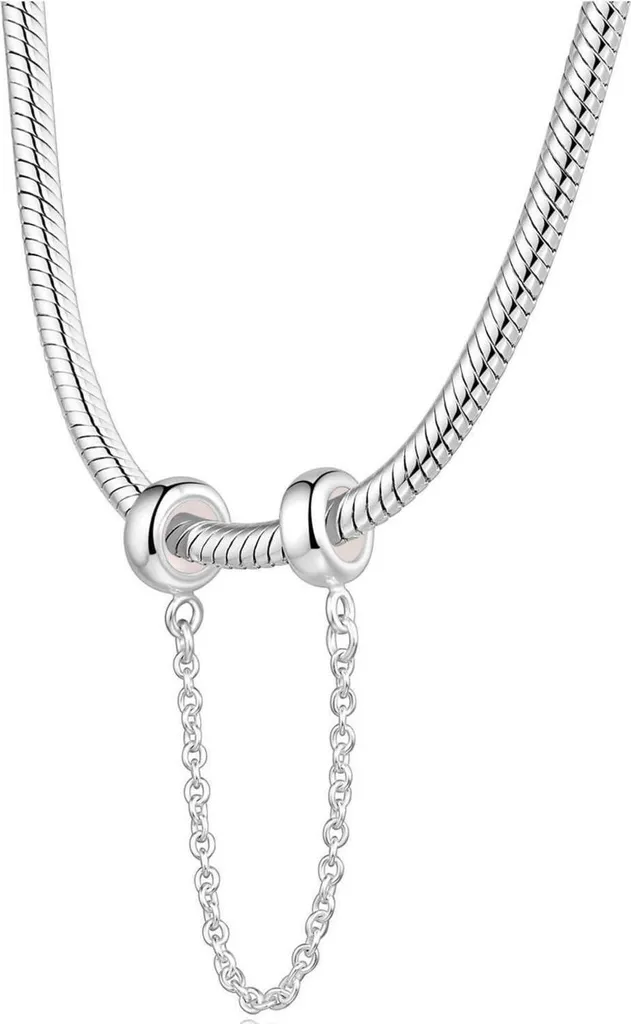 Évitez la Perte de vos Charms avec cette Chaîne de Sécurité Argent 925 - 8