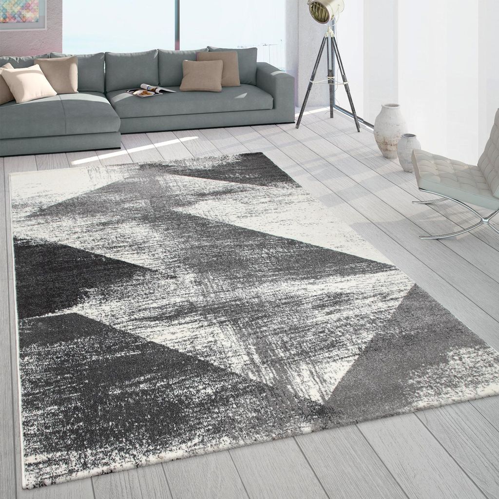 Teppich Wohnzimmer Kurzflor Vintage Pastell Abstraktes Produktbild 