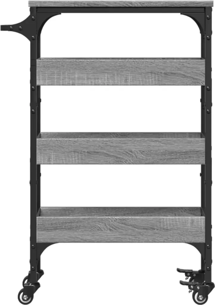 Rangement Cuisine Mobile Gris Sonoma pour Optimiser les Petits Espaces