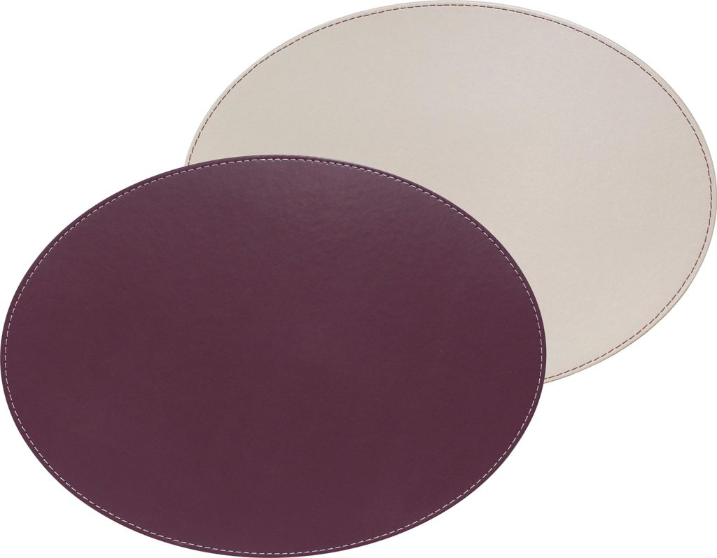 DUO - Platzset oval, Pflaume/Elfenbein Produktbild 