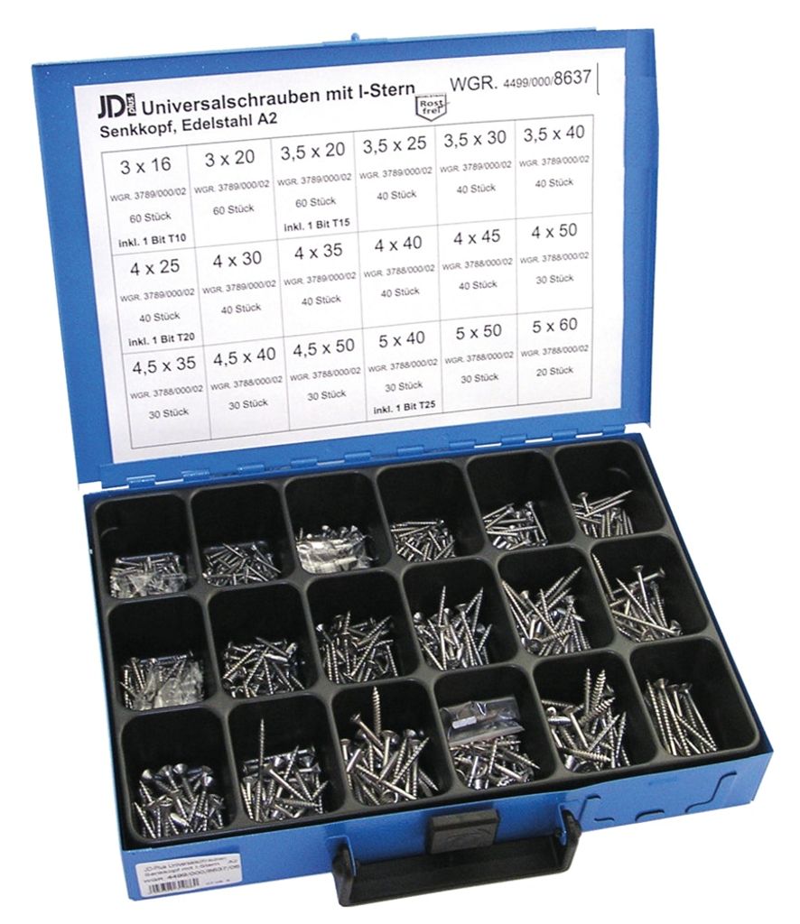 Dresselhaus Sortimentsbox JD-79 Spanplattenschrauben SeKo 1145-teilig
