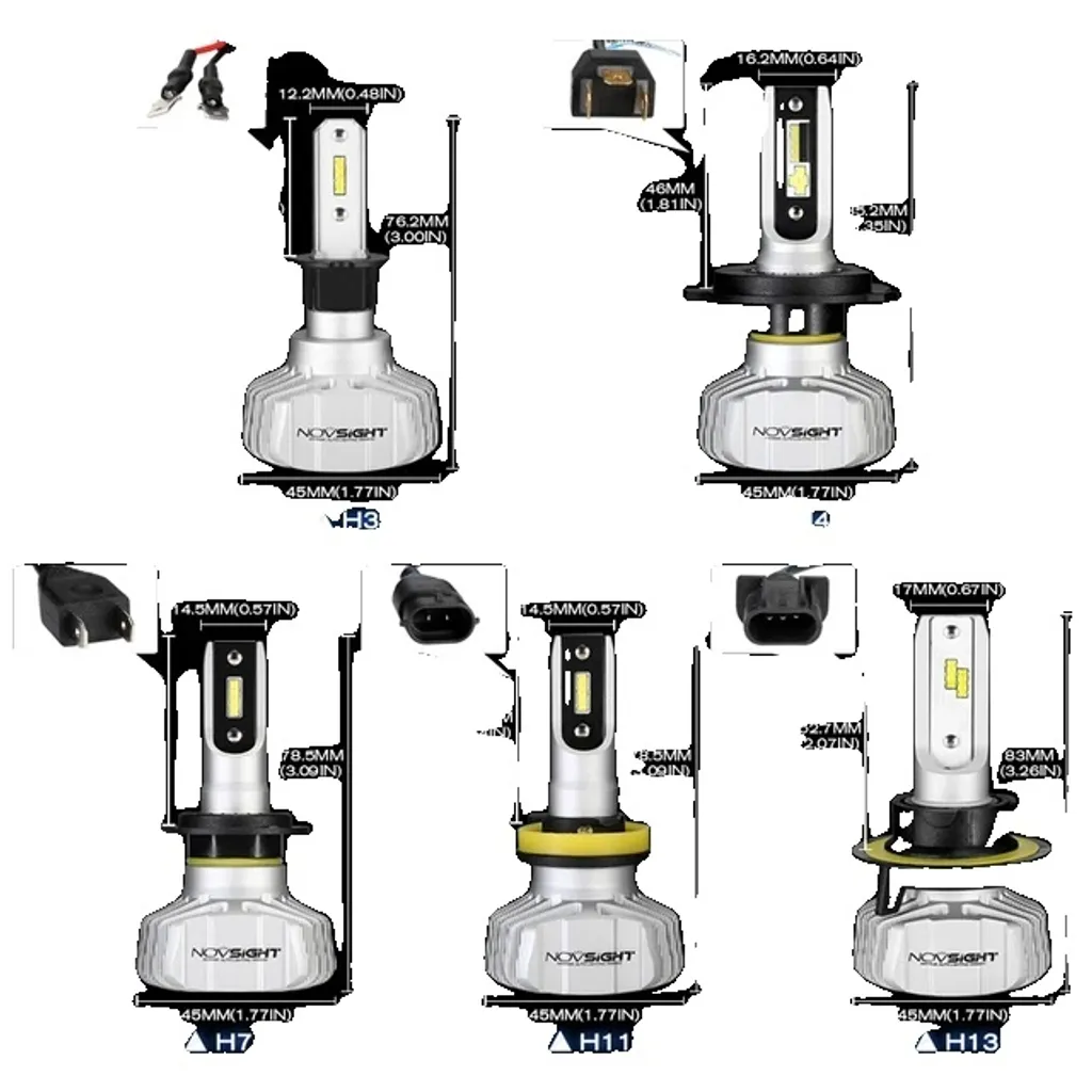 Ampoule LED H4 6500K Haute Luminosité 10000lm N15 Lumière Blanche Pur