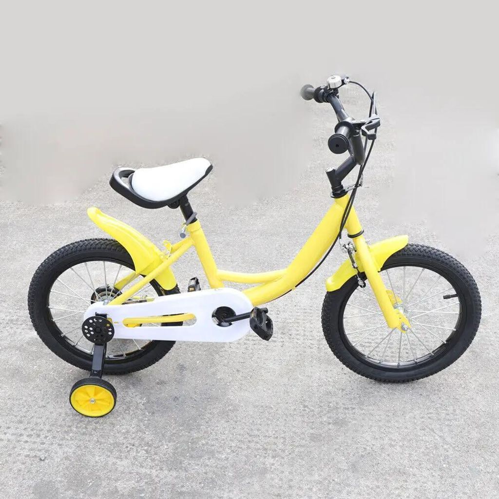 Kinderfahrrad 40 cm - Unisex 5–8 Jahre - Stützräder - Höhenverstellbarer Sattel - Doppelte Bremsen - Stoßdämpfende Reifen - Leichter Rahmen ...