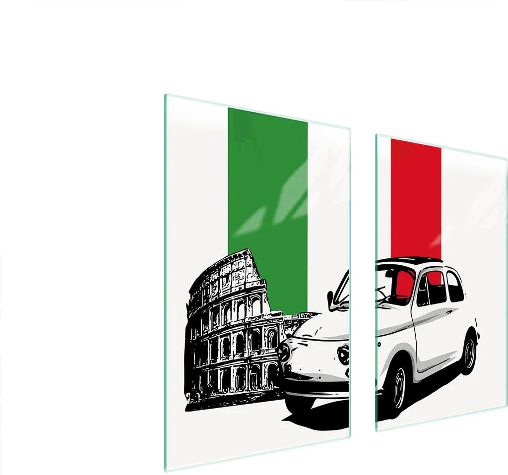 Piastre Copri Fornelli 75x52 Vetro Temperato Auto - Tagliere Ceramica