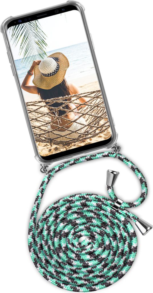 TWIST-Case + TWIST-Cord für Samsung Galaxy S8 Plus, Farbe:Seashell (Silber)
