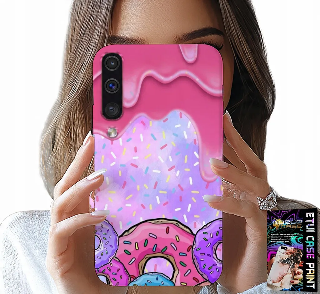Idea Regalo Samsung A70: Cover Ciambelle + Vetro Temperato Kit