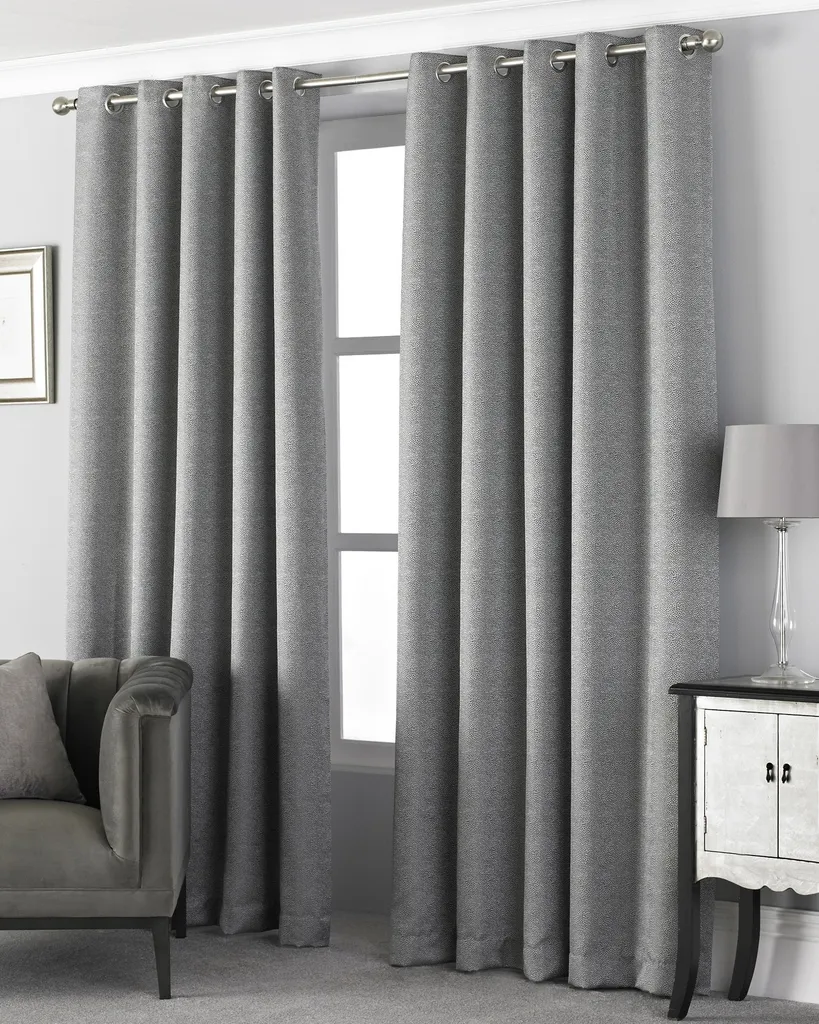 Paoletti Pendleton Rideau Graphite à œillets 168x137 cm de qualité