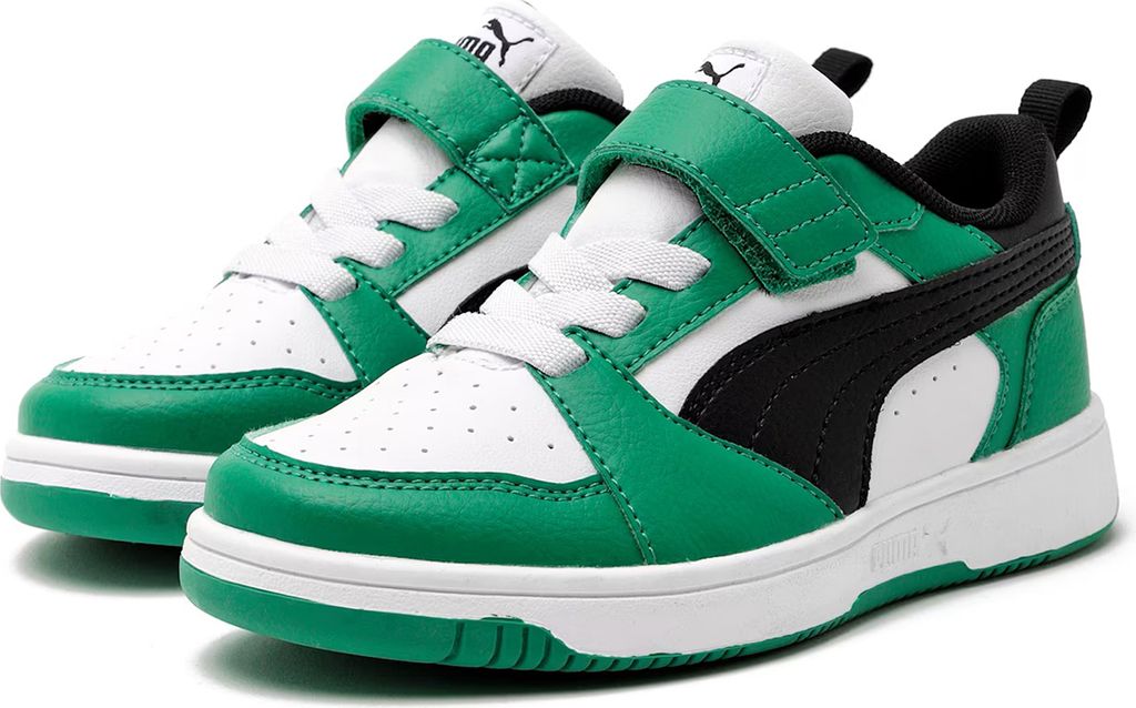 Puma Puma Rebound V6 Low PS Klittenband Laag - Groen - Maat 32