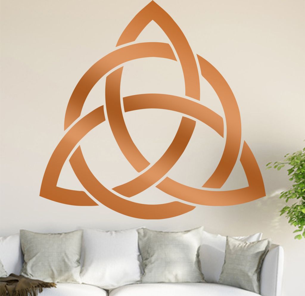 Triquetra Wandtattoo in 6 Größen - Wandaufkleber Wall Sticker - Dekoration, Küche, Wohnzimmer, Schlafzimmer, Badezimmer
