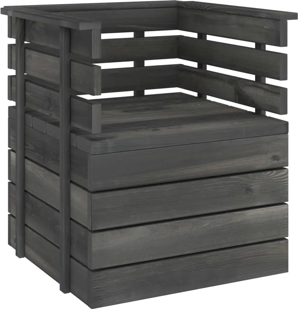 Fauteuil de jardin en pin massif gris : la solution durable et robuste - 6