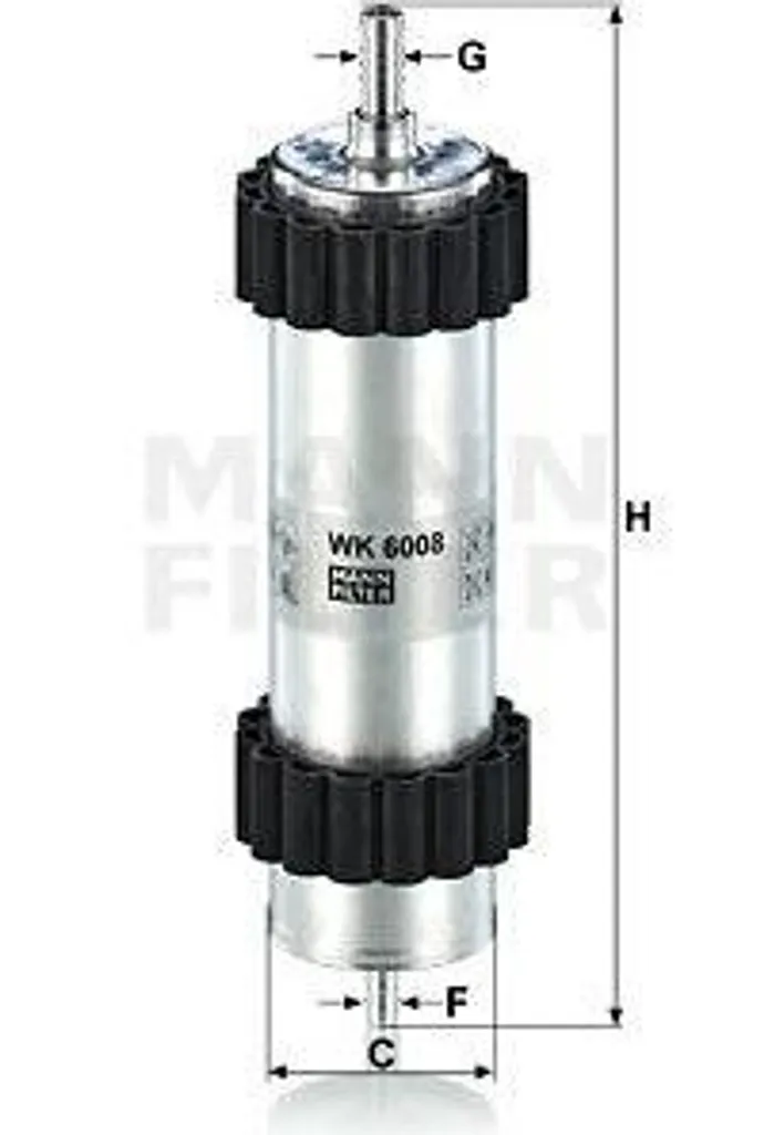 Filtre à carburant MANN-FILTER WK 6008 pour Audi A6 A7 OE 4G0127400C