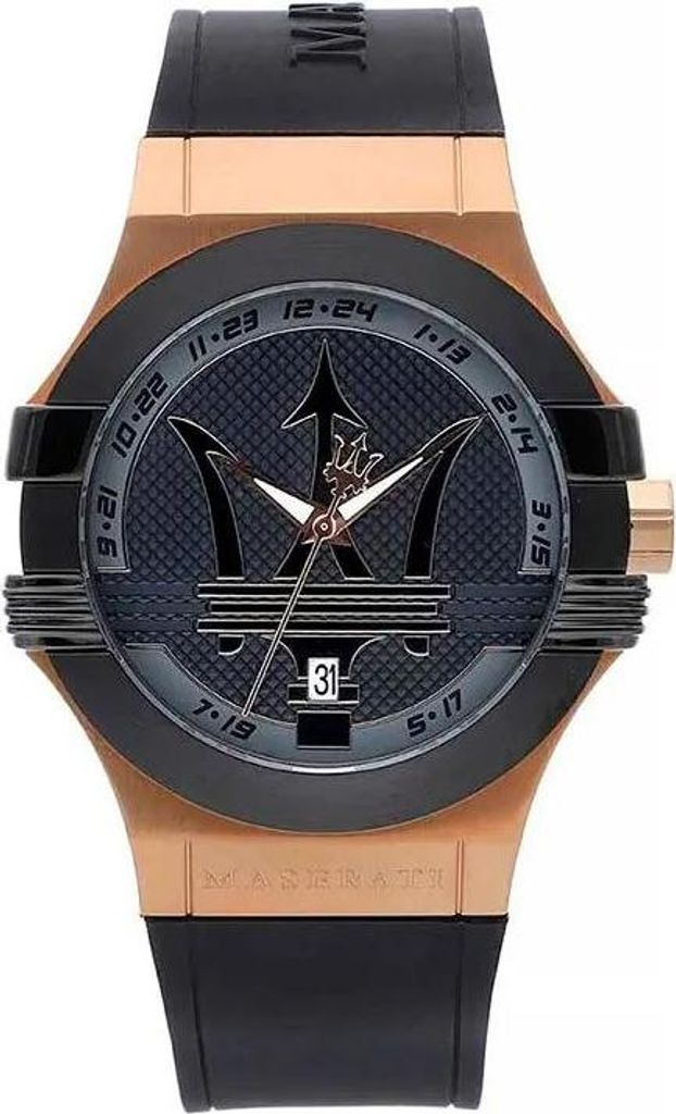 Maserati Potenza Uhr Schwarz,Golden  Herren Schwarz,Golden Produktbild 